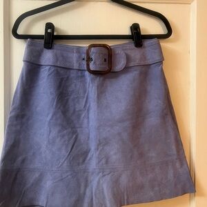 Anthropologie Periwinkle Skirt with Buckle - Genuine Leather